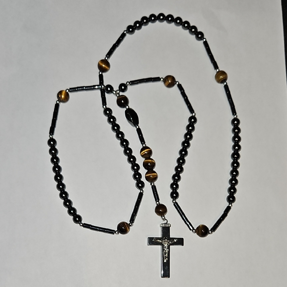 Rosary Hematite and tigers eye
